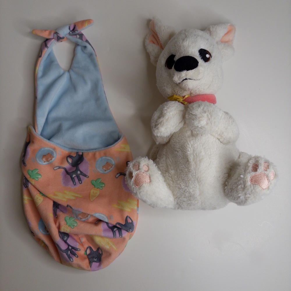 Walt Disney World Parks Baby Bolt Swaddled in a Blanket Pouch Plush